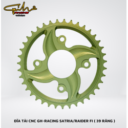 ĐĨA TẢI NHÔM 7075 CNC GH-RACING SATRIA / RAIDER 150 ( 39 RĂNG )